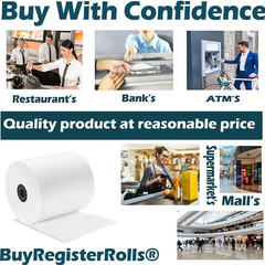 3 1/8″ x 230′ THERMAL POS RECEIPT PRINTER ROLL PAPER BPA FREE USA 50 ROLLS