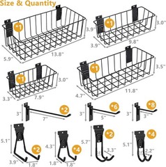Heavy-Duty Slatwall Baskets & Hooks Slatwall Accessories Standard Slatwall