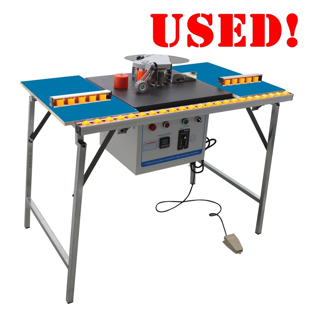USED!110V Auto Woodwoking Straight line/Curve Edge Banding Machine with platform