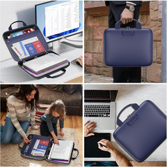 Binder Folders Organizer with 20 Pack Heavyweight Plastic Pockets,Fireproof File
