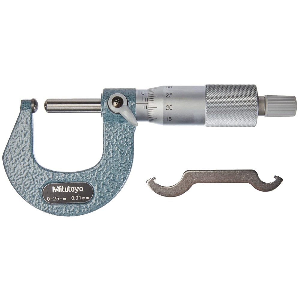 Spherical Face Micrometer 0-25mm Range 0.01mm Graduation