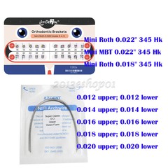 Dental Orthodontic Braces Brackets Mini Roth.022 Hook 345 /Round Arch Wires NITI