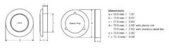 HELLA 980502241 ‘0502 Series’ Slim Line Blue 12V DC Round Soft LED with White