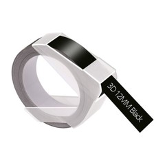 2PK Compatible for Dymo 3D Emobssing Tapes 521209 Label Maker 12mm Self-Adhesive