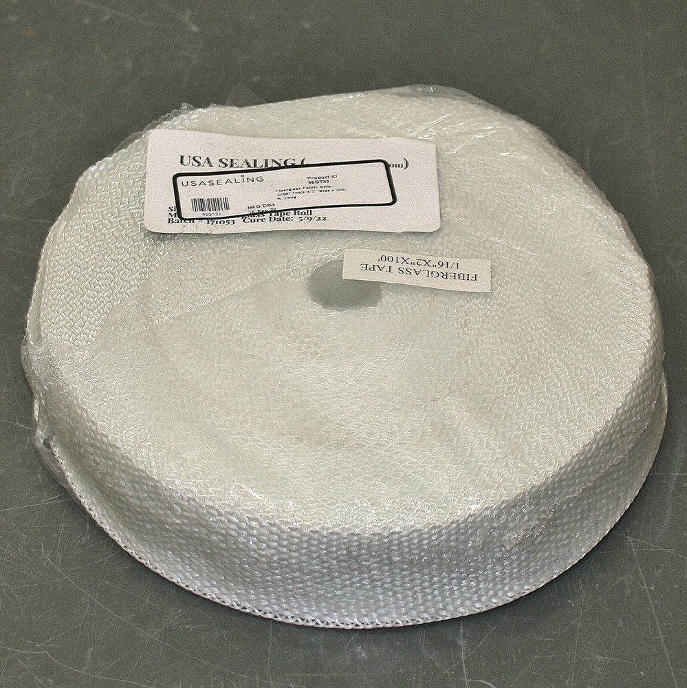 USA Sealing Uncoated Fiberglass Gasket Sheet BULK-FF-12, 2″ x 100 ft x 1/16″