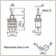 20pcs 3 Pin SPDT ON-OFF-ON 3 Position Mini Toggle Switches MTS-103 US Free Ship