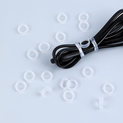 200 Pieces 0.5 Inch Small Elastic Silicone Rubber Bands Clear Strong