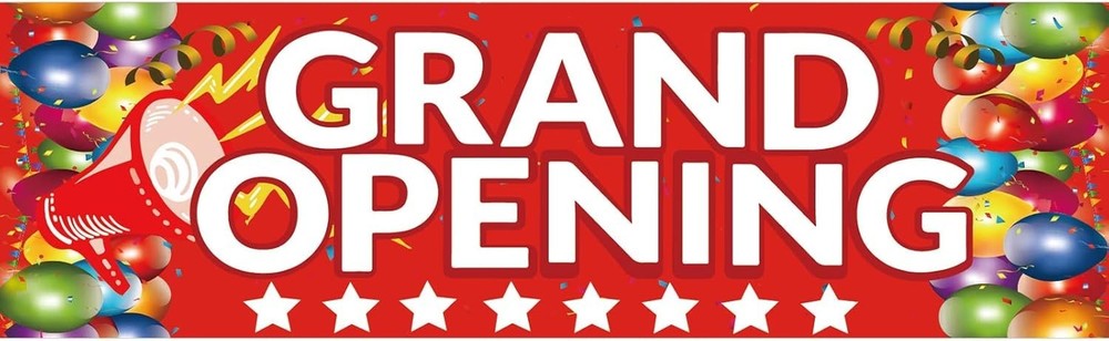 Grand Opening Banner 3×10 ft New Store Oxford Cloth Advertising Sign & Rope