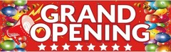 Grand Opening Banner 3×10 ft New Store Oxford Cloth Advertising Sign & Rope