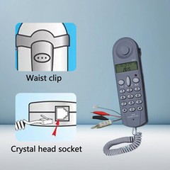 Grey Telephone Phone Butt Test Tester Cable Set Tool Line FaultP7R2
