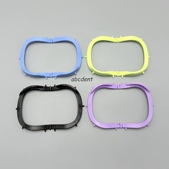 10Pcs Dental Foldable Rubber Dam Frames Punch Sheets Holder Hager Film Bracket