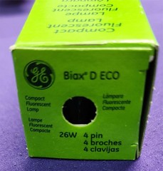 GE 97596 Biax D ECO 13W 4 Pin F13DBX/835/ECO4P G24q-1 Base T4Light Bulb – NOS