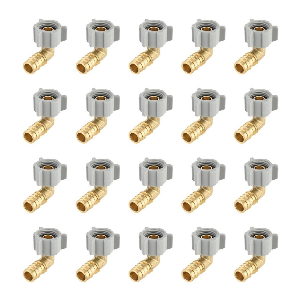 20 PCS EFIELD Pex-A Expansion Brass Fittings 1/2″ Female Swivel Elbow , No Lead