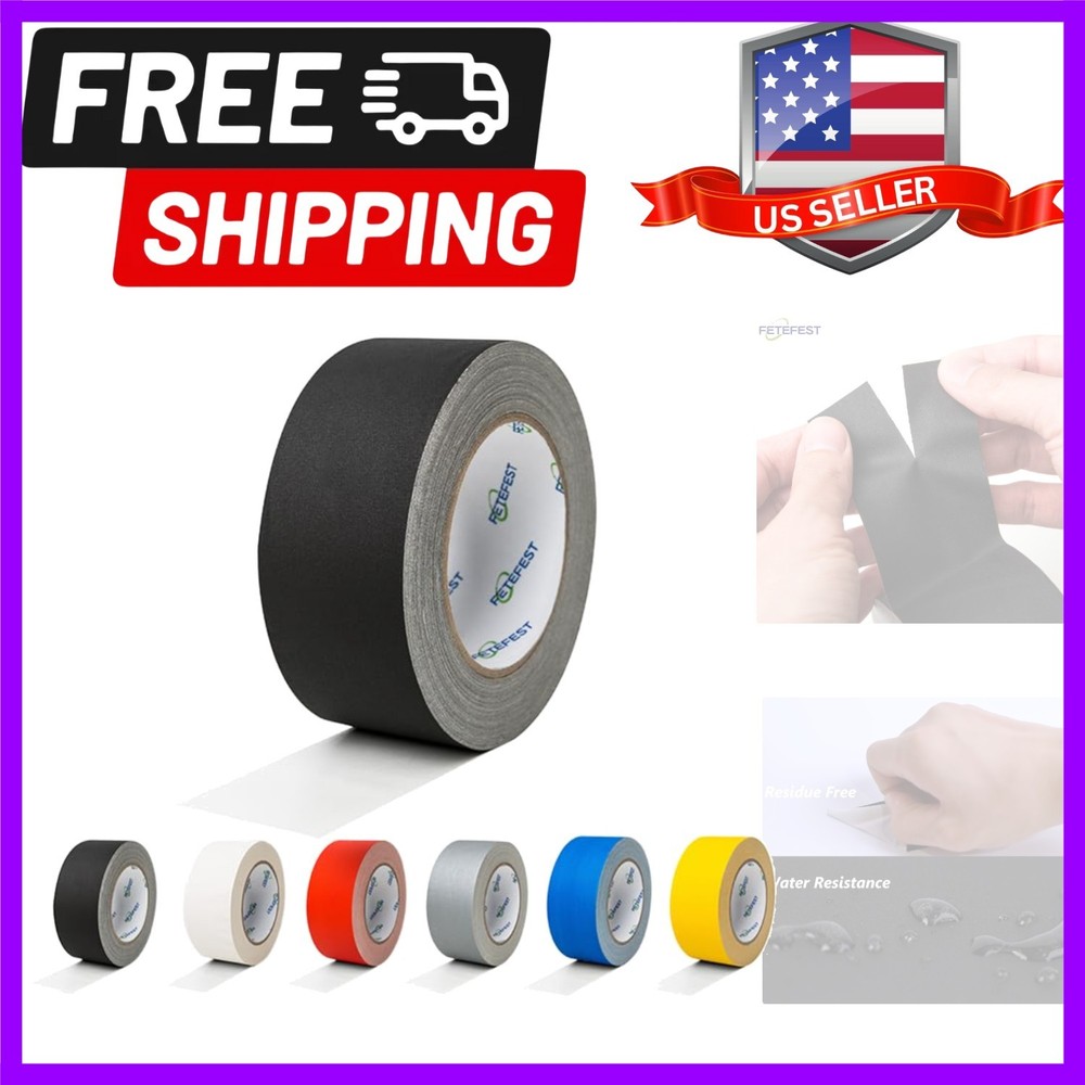 Gaffers Tape Black Heavy Duty, 2″ by 30 Yards, Professional Grade Gaffer Tape…