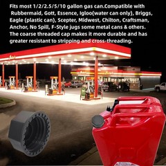 5 Gallon Gas Can Cap Replacement Fits Most 1/2/3/5 Gallon Gas Cans | Portable…