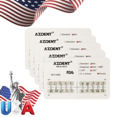 AZDENT Orthodontics Dental Brackets Braces Mini Roth Slot.022″ Hooks 3 Metal