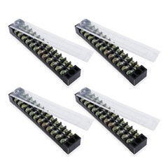 5Pcs Dual Row 12 Positions Screw Terminal Electric Barrier Strip Block 15A 600V
