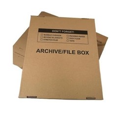 6 – Pack 18x15x14 Medium Standard File Storage Moving Box with Lid…