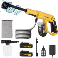 20V Cordless Pressure Washer Max 560 PSI High Power Yellow