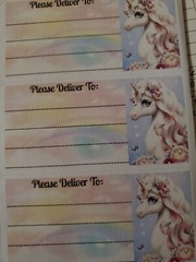 3 Sheets please deliver to address shipping labels (PDT) pen pal, mail