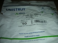 Unistrut P1113EG Pipe Clamps For 1″ Rigid Conduit 1.315″ ID Galvanized 10Pcs New