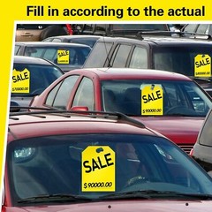 100 Pack Sale Tags Car Dealer Mirror Hang Tags 8.5 x 11.5 Inches Sale Price Tags