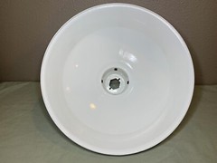 Lot of 3 NOS Abolite Industrial 14” WHITE light Shades