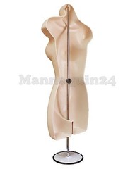 3 Pack Mannequin Torso Dress Forms with 3 Stands & 3 Hangers Flesh Female Body