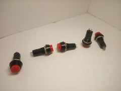 5X Pack Maintained Round Red On Off 2 Pins Push Button Power Switch 3A 250V Lot