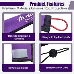 Aventik Neoprene Fishing Rods Sleeve Puncture Resistant, Labeled Protective S…