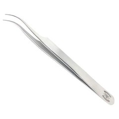 Scientific Labwares High Precision Lab Forceps with Curved Very Fine Tips 4.5 in