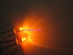 20pcs each 3mm Red Yellow Blue Green White Orange Warm Diffused Flangeless LEDs