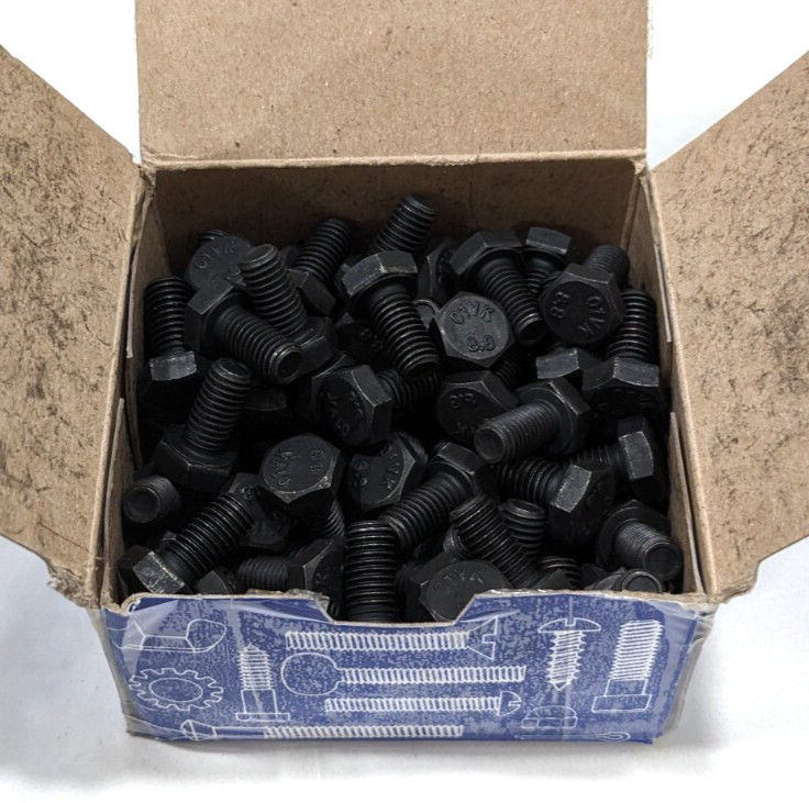 Hex Head Cap Screw Din 933 M8 x 1.25 x 16.00mm Grade 8.8 100pc Box 933-8X16