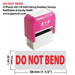 Do Not Bend – JYP 4911R Self Inking Rubber Stamp (Red Ink)