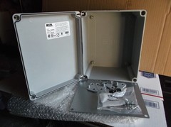 EXM 5412-ESFRH100806, Hinged Corrosion Resistant Fiberglass Enclosure 10″x8″x6″