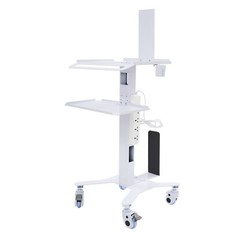 Adjustable Rolling Computer Cart for Home, Office & Medical Use