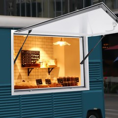 Food Truck Service Door Concession Stand Trailer Serving Window Awning White new