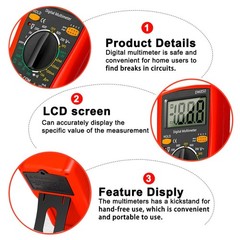 Digital Multimeter Voltmeter DM850 AC DC Ammeter Ohmmeter Volt Meter Tester Ohm