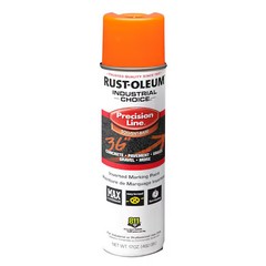 Rust-Oleum 201516V Precision Line Marking Paint, Inverted, Apwa Orange, 20 Oz