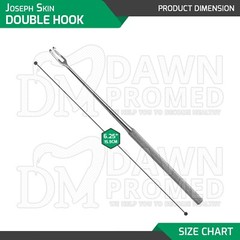 5 Pcs Joseph Skin Hook Double Sharp Prong Set 6.25″ Retractor Surgical German Gr