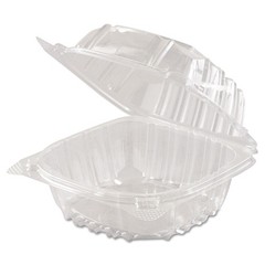 Dart C57PST1 5.8″ x 6″ x 3″ ClearSeal Hinged-Lid Container (125/Pk, 4 Pk/Ct) New