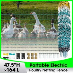 Portable Poultry Netting Electric Fence 164’L x 47.5″H,Electric Fencing Chickens