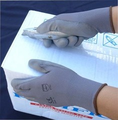 144 Pair Gray Nylon Gloves w/ Gray Polyurethane (PU) Palm Coating S, M, L, XL
