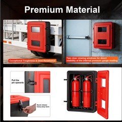 20lb RED FIRE EXTINGUISHER CABINET INDOOR/OUTDOOR “FREE SHIPPING” NEW