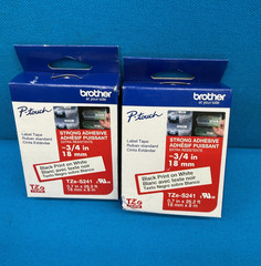 2 Genuine Brother TZe-S241 P-Touch Strong Adhesive Label Tape OEM 3/4″ 18MM