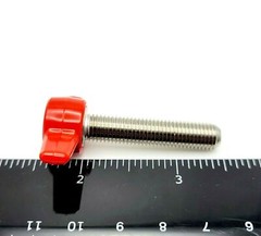 5/16″-24 Thumb Screw Bolts Fine Thread with Red Tee Wing Butterfly Clamping Knob