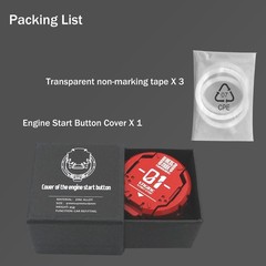Metal Mecha Push Start Button Cover Car Engine Start Stop Button Cover Protector