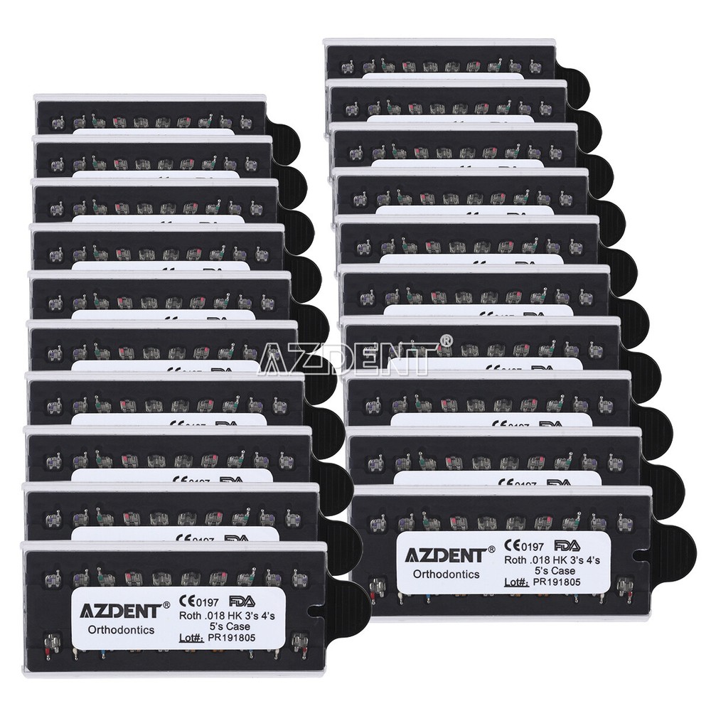 AZDENT Dental Orthodontic MIM Bracket Braces Mini Roth/MBT 018/022 20pcs/Kit