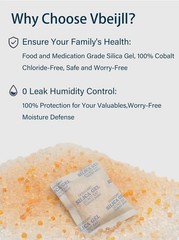 5 Gram (50 Pack) Color-Indicating Silica Gel Packets, Each 5 Pack Individuall…