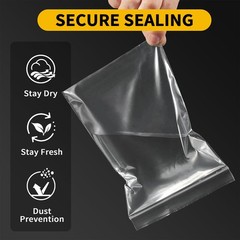 Small Plastic Bags, 300 PCS Mini Baggies 3 Assorted Sizes 2×2 2×3 3×4 Inch. M…